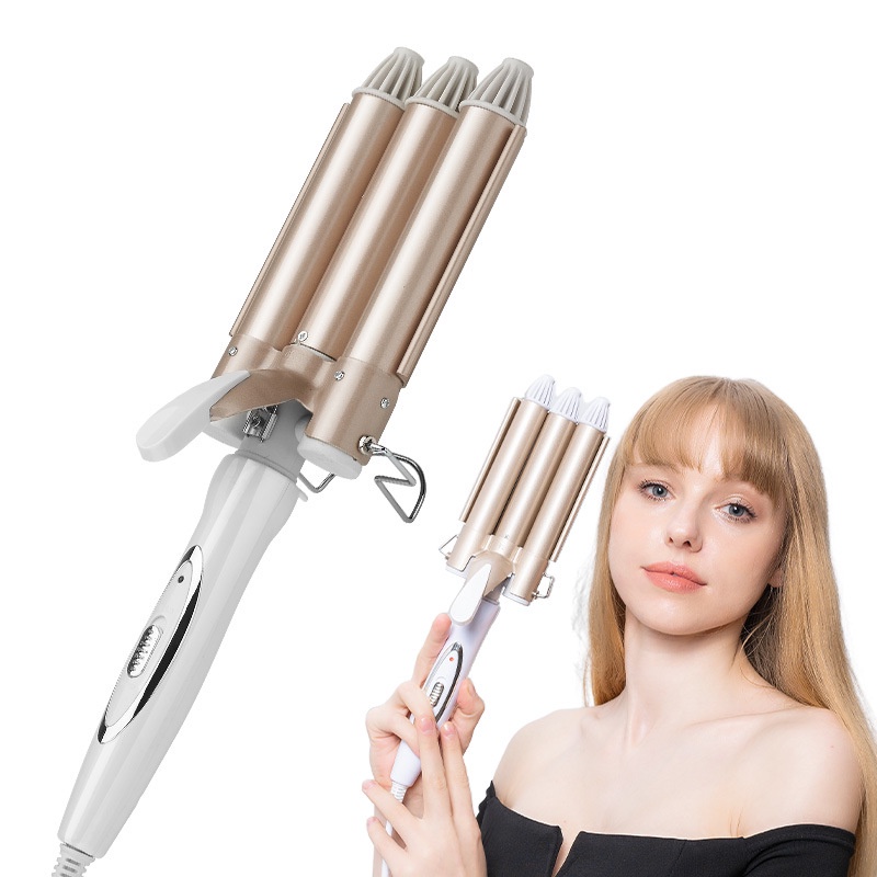 Máy uốn tóc Kemei km-1010 chuyên nghiệp với 3 trục uốn