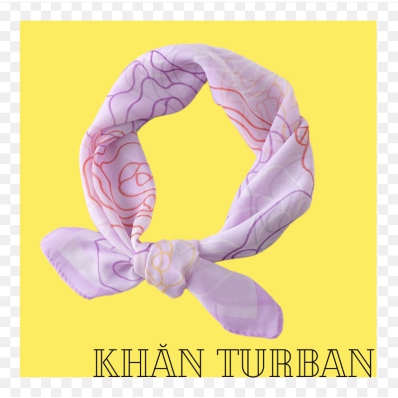 Khăn voan vuông in hình hoa size 65x65cm