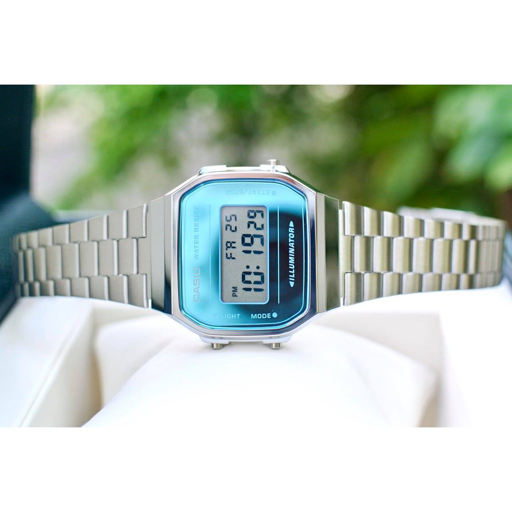 Đồng hồ Unisex CHÍNH HÃNG Casio A168WEM-2DF - Thép không gỉ, kháng nước