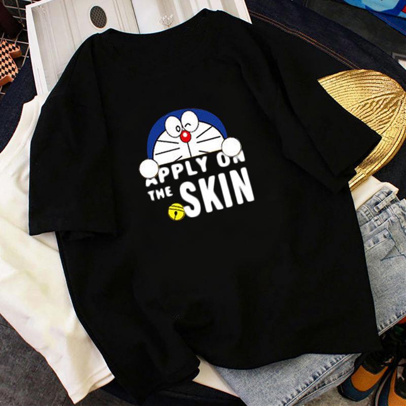 Áo thun tay ngắn in hình Doraemon 4 màu tùy chọn cho nữ size s - 5xl