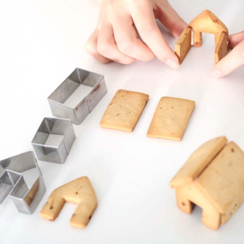 AUGUSTINA Set 3 Khuôn Cắt Kẹo Mềm Trang Trí Bánh