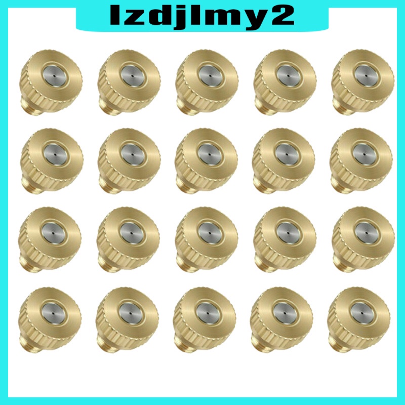 [giá giới hạn] 20 Pack Brass Misting Nozzles for Outdoor Cooling System and Greenhouse Landscaping Dust Control