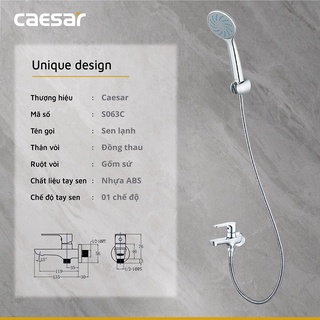 [Caesar] VÒI SEN LẠNH CAESAR S063C tay 1 chế độ xả