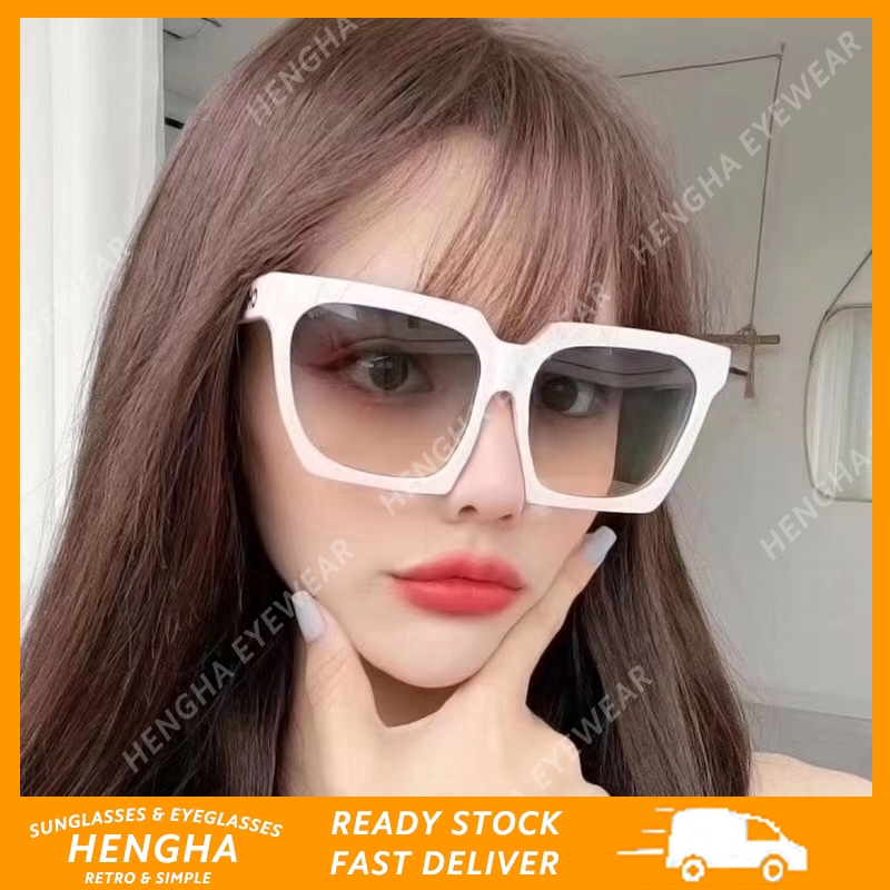 Kính Mát Gọng Vuông Chống Tia UV Phong Cách Hàn Quốc Cho Nữ