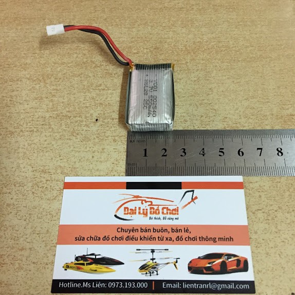 Pin sạc 3.7V dung lượng 550mAh chân cắm P2.54 hàng 80%
