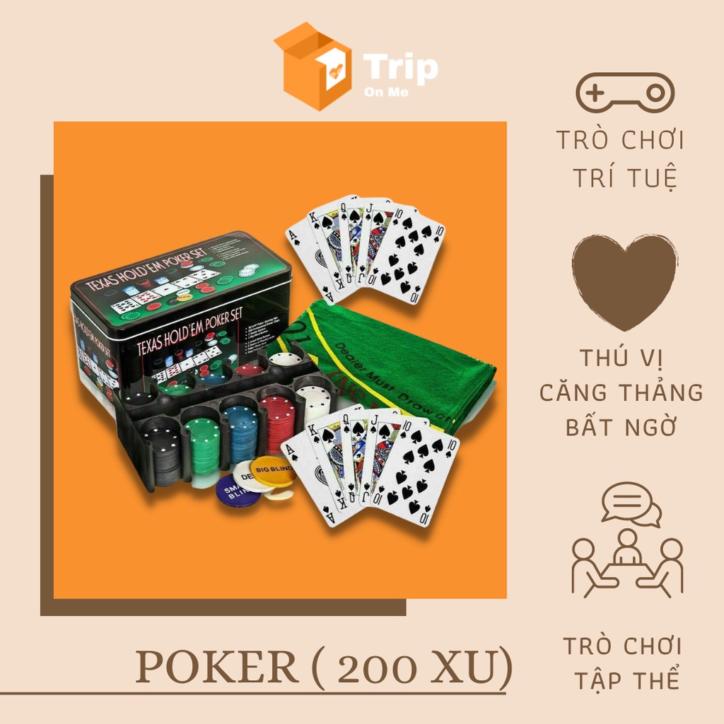 Bộ Poker (200 Chips) Kịch Tính