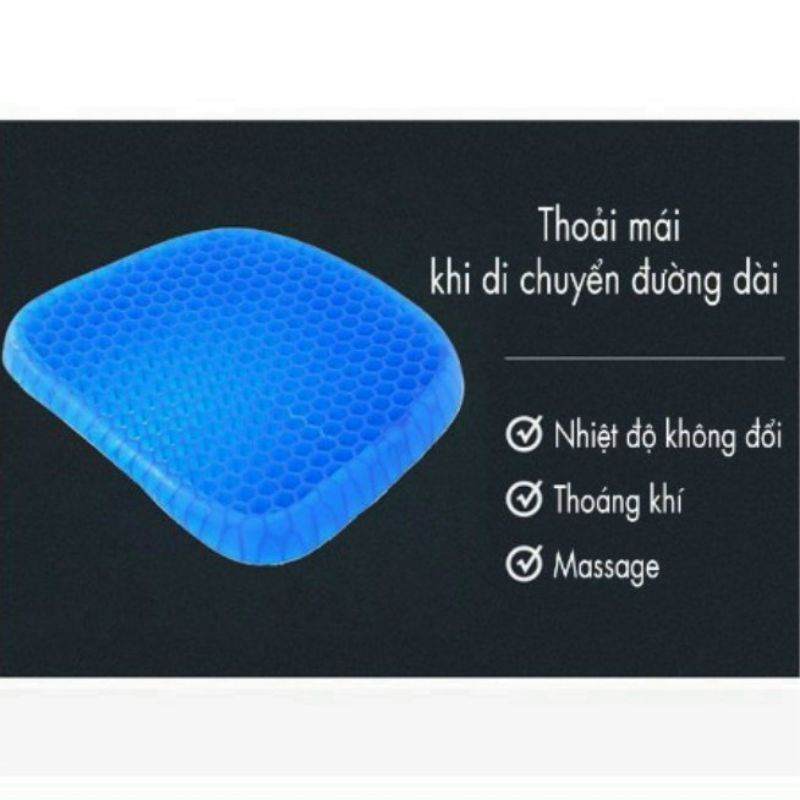 đệm ghế 3D silicon tổ ong cao cấp thoáng khí chống đau mỏi siêu hot
