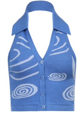 Áo Lửng Hai Dây In Họa Tiết Trẻ Trung Quyến Rũ Dành Cho Nữ