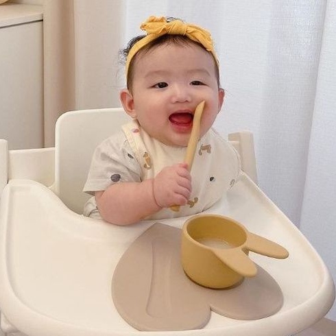 <có sẵn> Set chén & muỗng ROCOU thỏ cực xinh