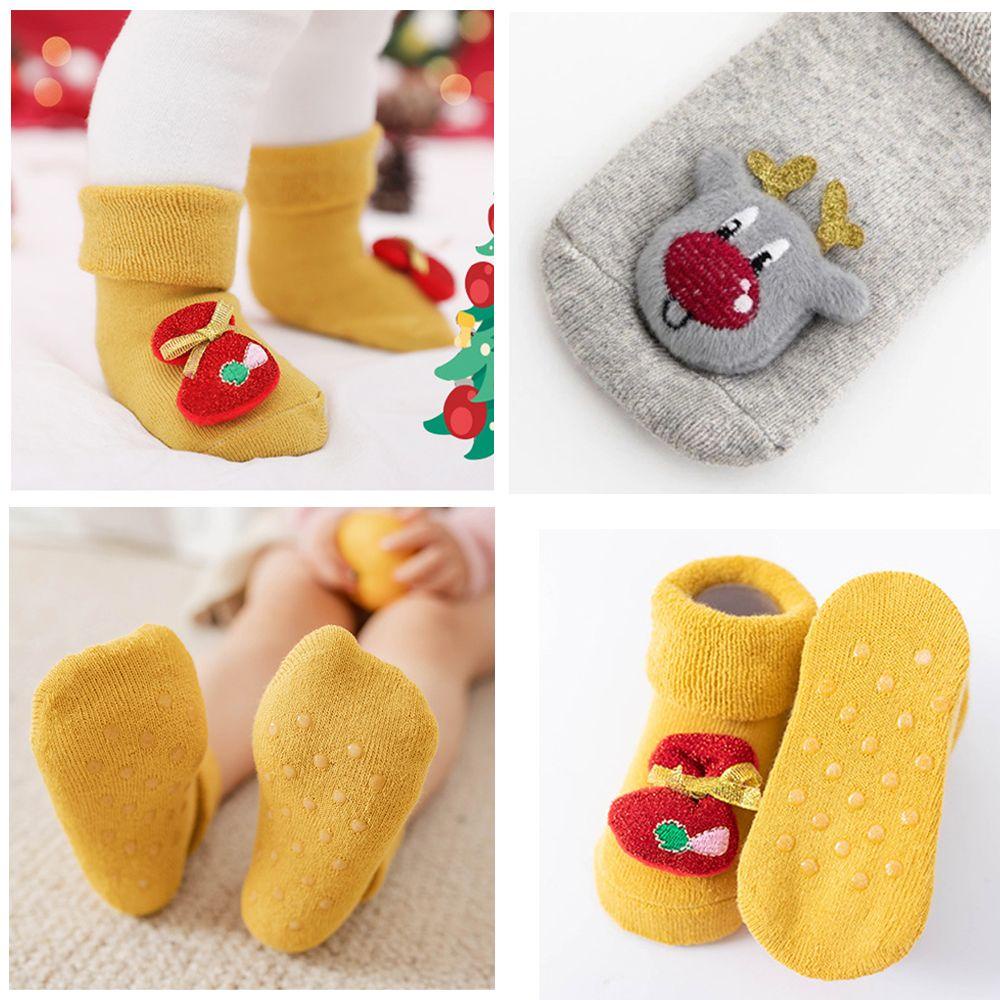 Vớ Dày Chống Trượt In Hoạt Hình Giáng Sinh Dễ Thương Cho Bé Sơ Sinh MIHAN1