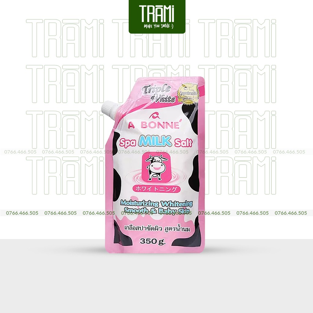 [CHÍNH HÃNG] Sữa Tắm Muối Bò A Bonne Spa Milk Salt Thái Lan 350gr, Giúp Tẩy Sạch Bụi Bẩn Và Tế Bào Chết