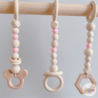 Đồ Chơi Cho Bé Sơ Sinh - Sét Đồ Chơi Bằng Gỗ Treo Kệ Chữ A