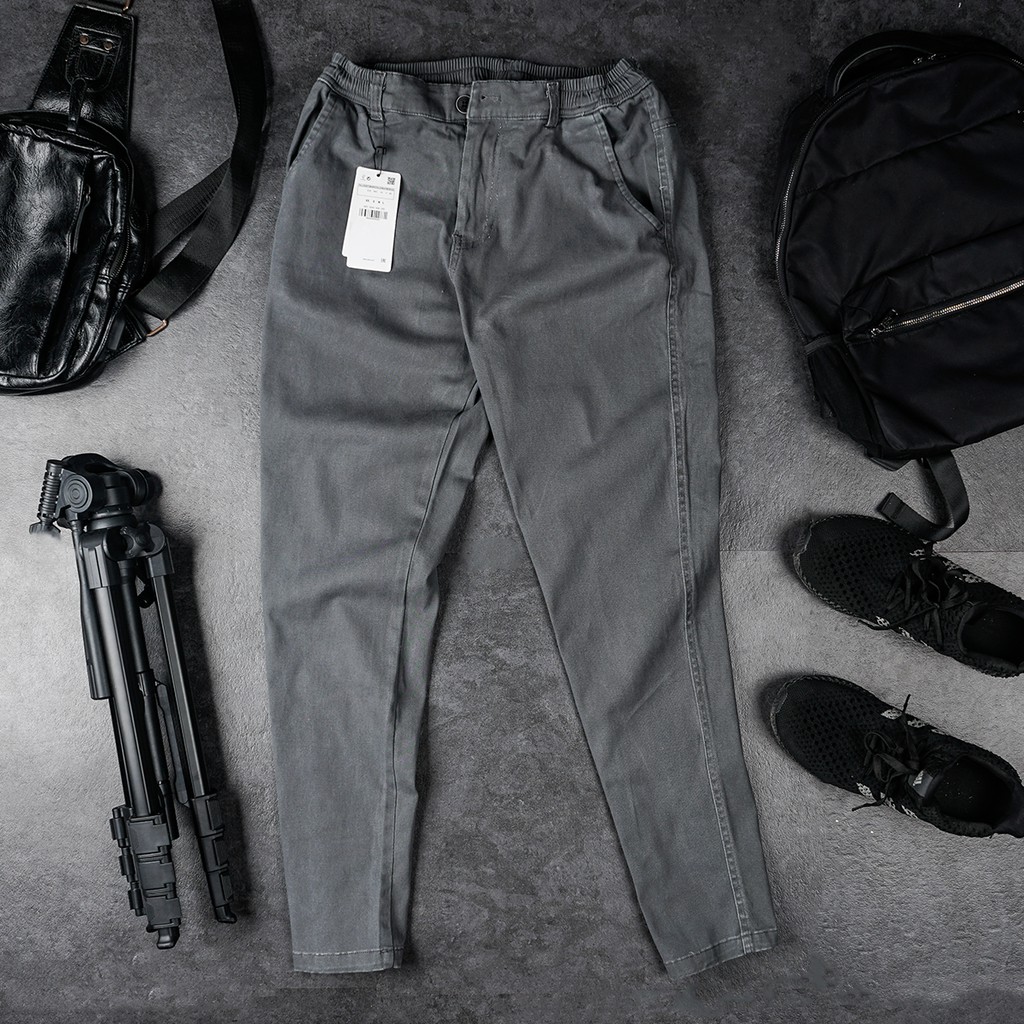 Quần KaKi Nam Co Giãn Ống Côn Dáng Công Sở  Thiết Kế Lưng Thun Dáng 4 Màu Đen Ghi Xám Be | BigBuy360 - bigbuy360.vn