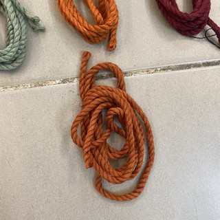 Dây thừng cotton Macrame màu CAM NÂU 3mm