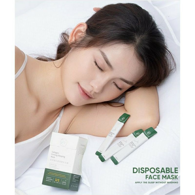 Hộp 20 gói mặt nạ ngủ thạch nâng cơ collagen chống chảy xệ dưỡng da mụn cấp ẩm thải độc YANJIAYI