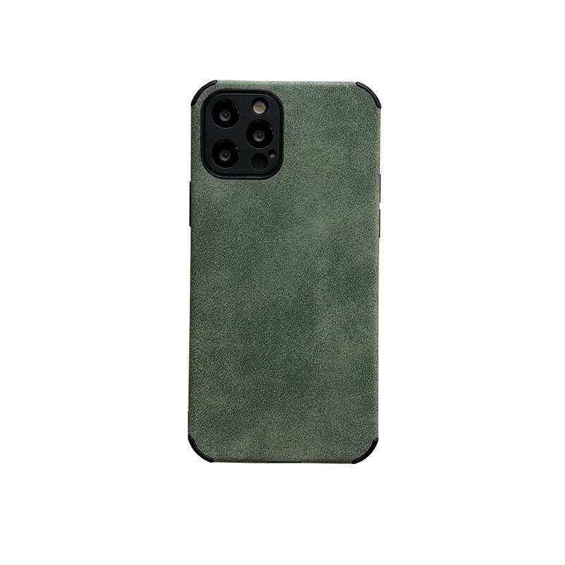 Ốp Điện Thoại Silicon Phối Da Cừu Mềm Chống Sốc Cho iPhone 13 12 11 Pro Max Mini XR XS X 8 7 Plus SE 2020