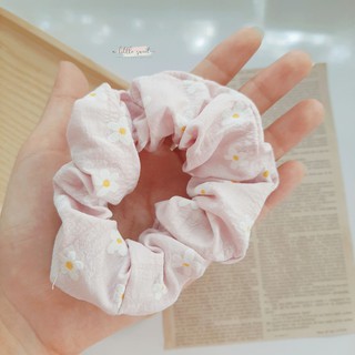 Dây cột tóc scrunchies hoa cúc daisy lãng mạn