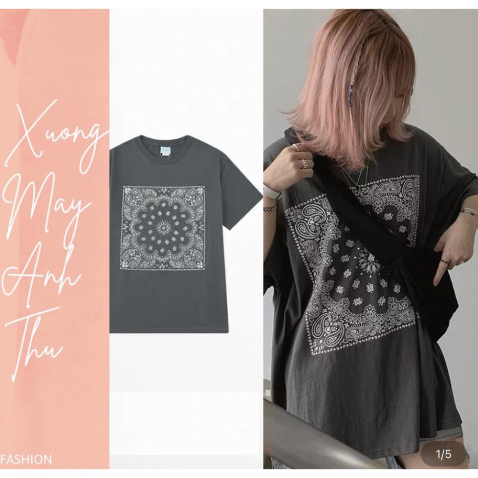 Áo thun họa tiết hình vuông thổ cẩm unisex - Phông cộc tay vintage bigsize nam nữ cá tính SIÊU HOT .