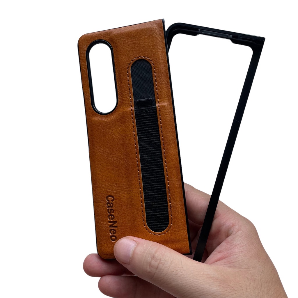 Ốp lưng da Samsung Galaxy Z Fold 4, Z fold 3 có khe cài bút ,sang trong lịch lãm