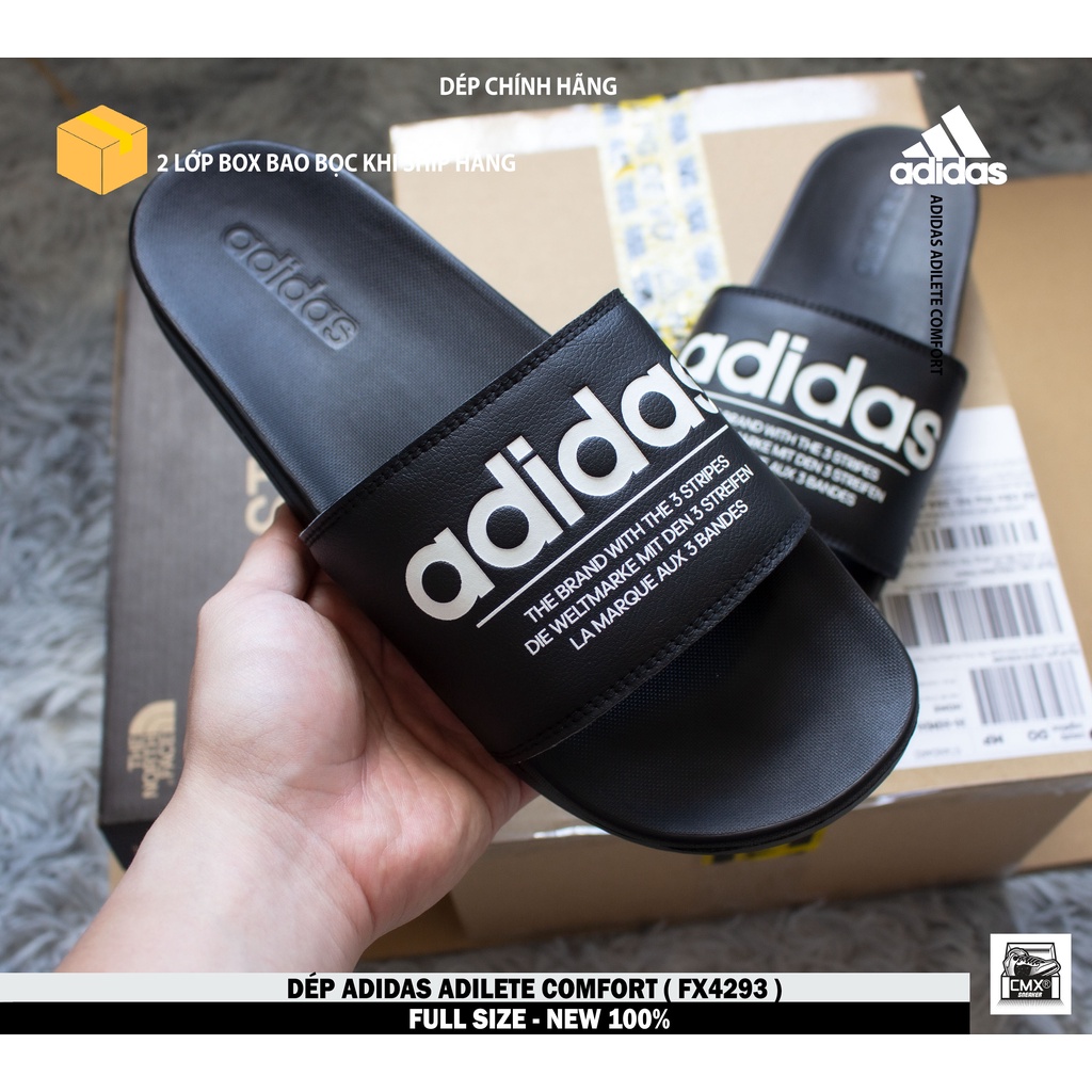 [ HÀNG CHÍNH HÃNG ] Dép Adidas Adilete Comfort Logo ( FX4293 ) - REAL AUTHENTIC 100%