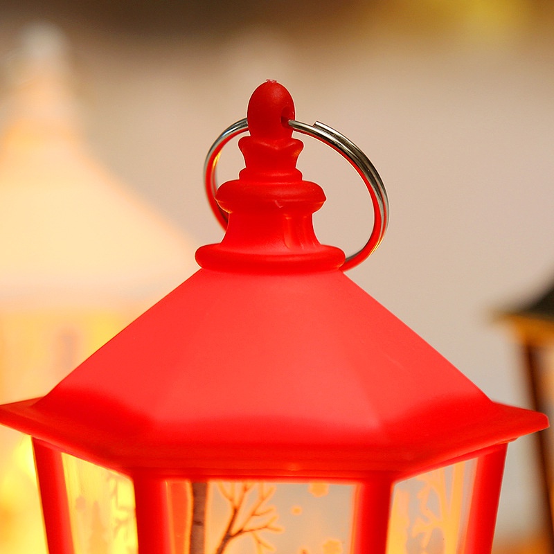 1 Đèn Dầu Hình Ngôi Chùa Giáng Sinh / Đèn Treo Trang Trí Cây Thông Noel