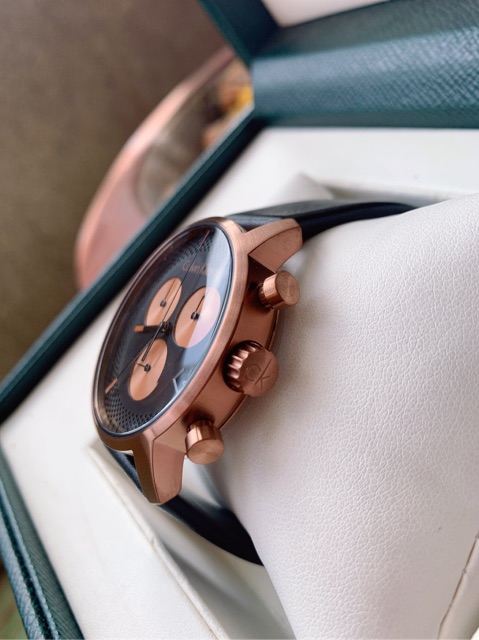Đồng hồ nam Calvin Klein K2G17TC1 City Chronogragh - Swiss Made (Thuỵ Sĩ) - dây da chính hãng | BigBuy360 - bigbuy360.vn