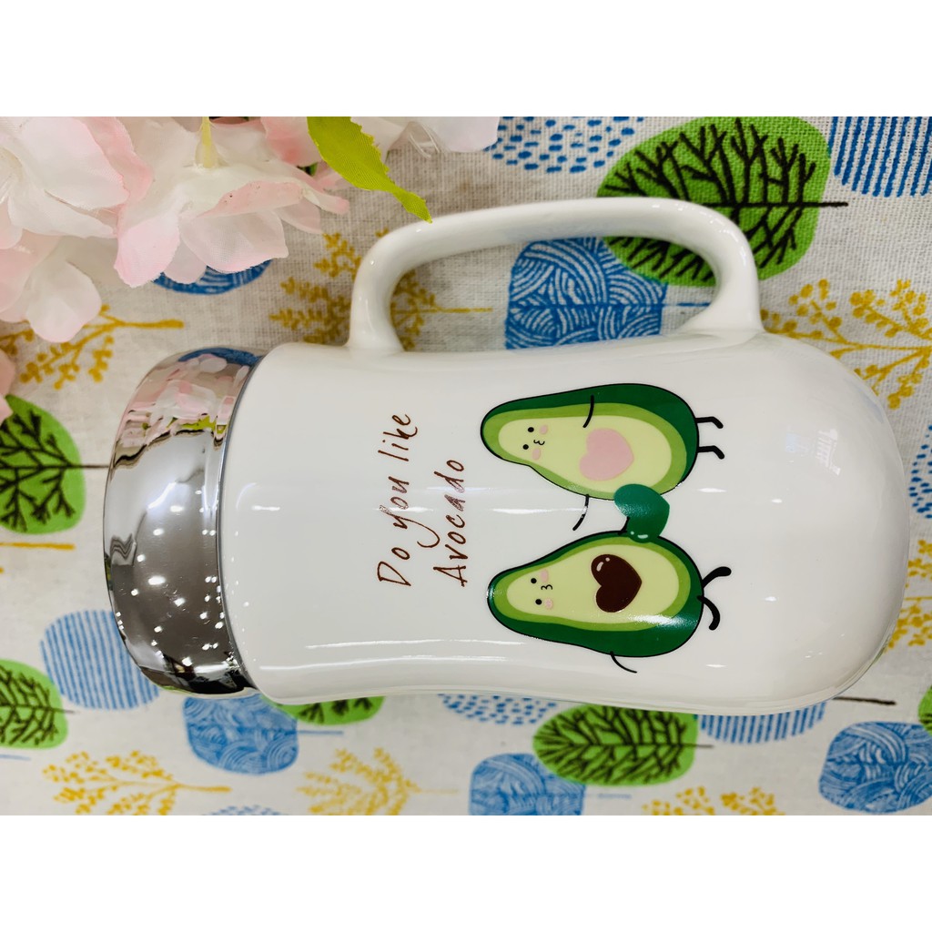 [Có Chọn Mẫu] Ly Cốc Sứ Đẹp Có Nắp Đậy, Bình Nước, Giữ Nhiệt 400ml | BigBuy360 - bigbuy360.vn