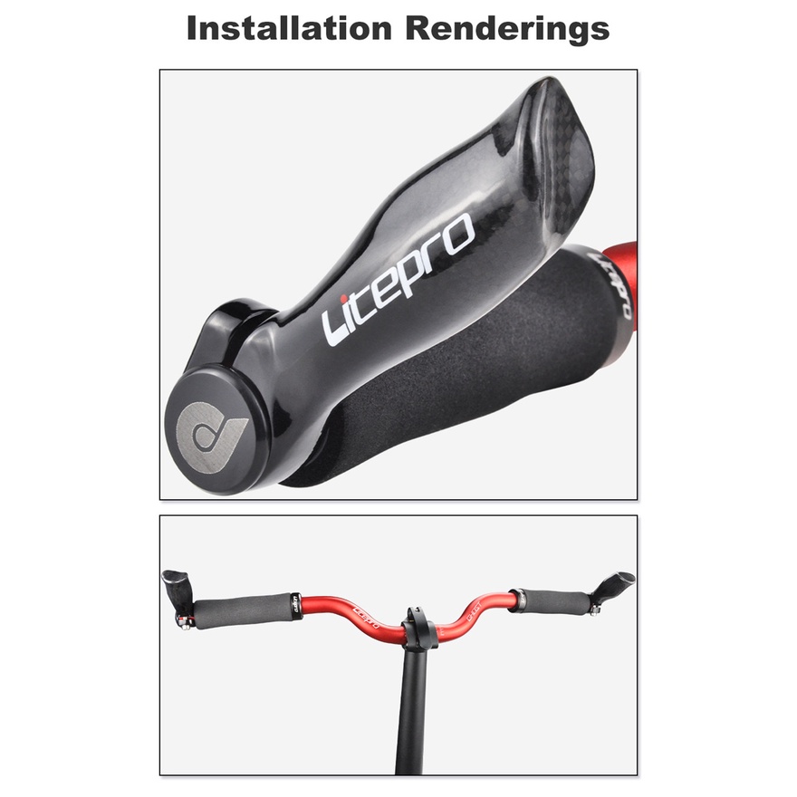 Tay Lái Xe Đạp Địa Hình 22.2mm 110g Bằng Sợi Carbon Màu Đen Chất Lượng Cao