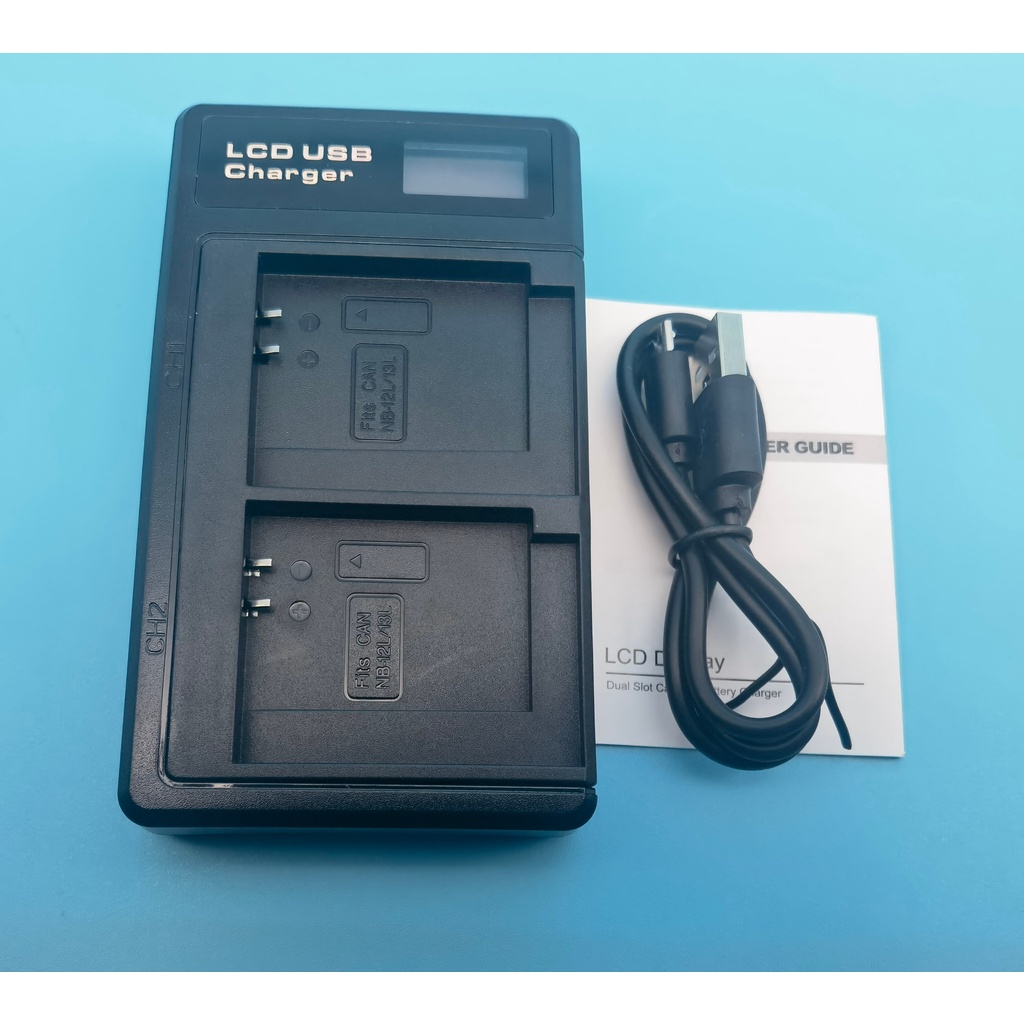 NB-12L NB-13L NB12L NB13L LCD Dual USB Camera Sạc Camera Dành Cho Canon G7X2 G7 X Mark II G7X PM165 