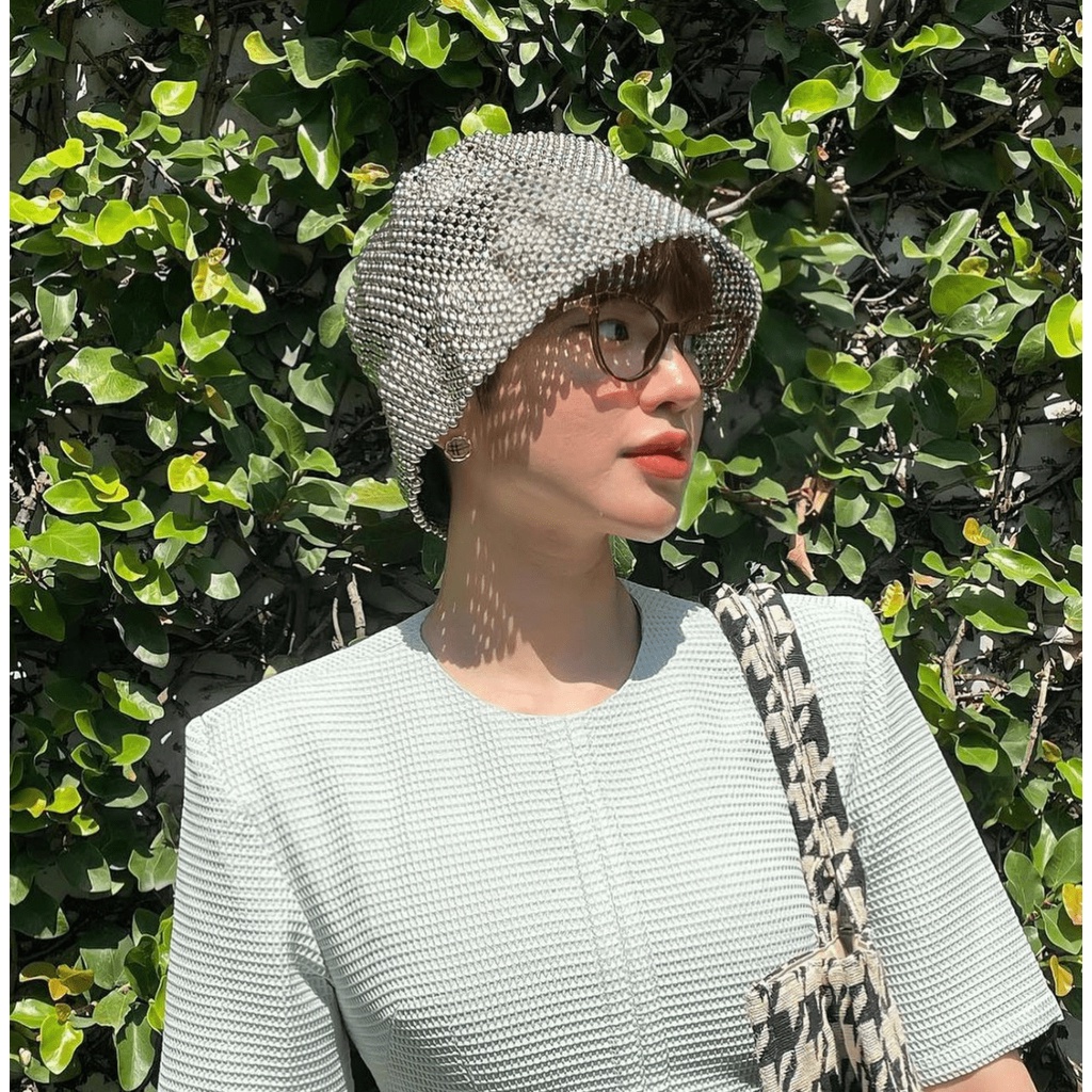 Lily Hat | Mũ Bucket Trơn Kết Hạt ❤️ Nón Tai Bèo Vành Cụp Trơn Ulzzang Form Unisex Nam Nữ