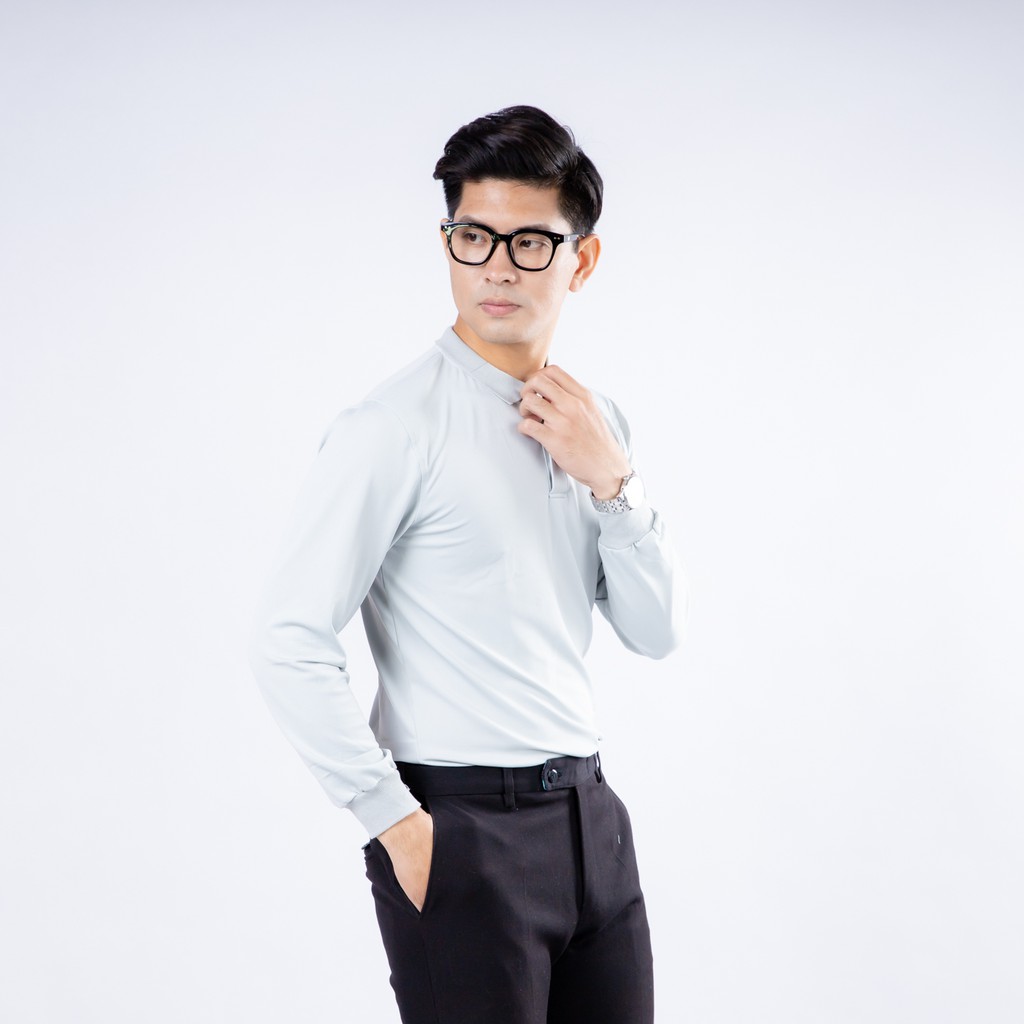 [ANDAYS]áo thun dài tay cổ tàu thêu hình chim | BigBuy360 - bigbuy360.vn