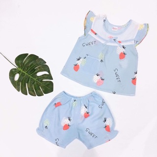 Bộ lanh/ bộ tole ngắn bé gái