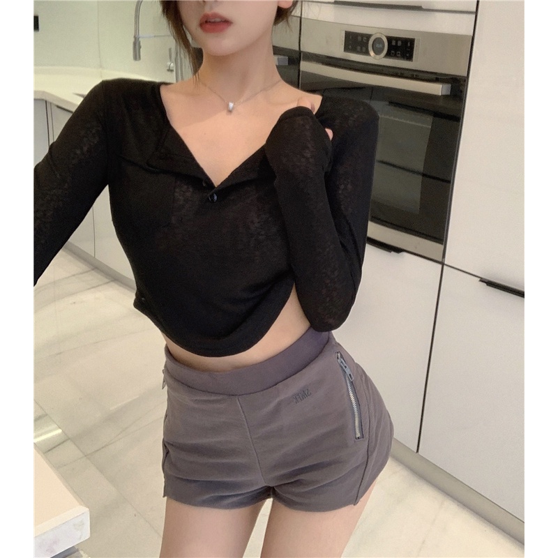 Áo Thun Dáng Ôm Thời Trang Mùa Hè Quyến Rũ Dễ Phối Đồ