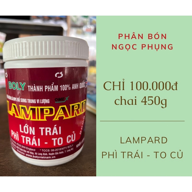 Phân bón LAMPARD phì trái - to củ chai 500g