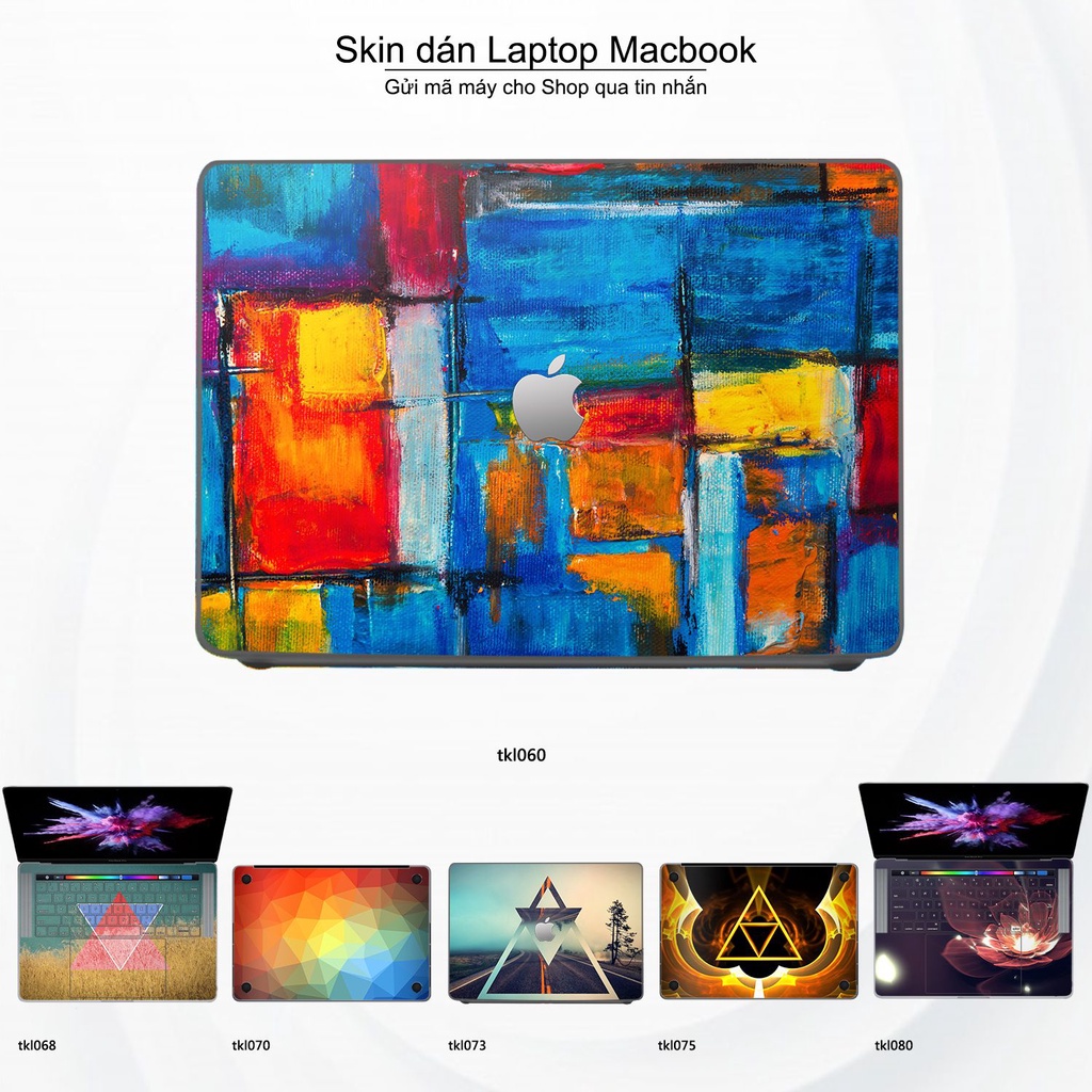 Skin dán Macbook mẫu thiết kế (đã cắt sẵn, inbox mã máy cho shop)