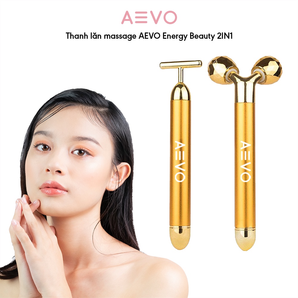 Cây lăn massage mặt AEVO Energy Beauty giúp nâng cơ, cải thiện nếp nhăn và có thể dùng cho cơ thể