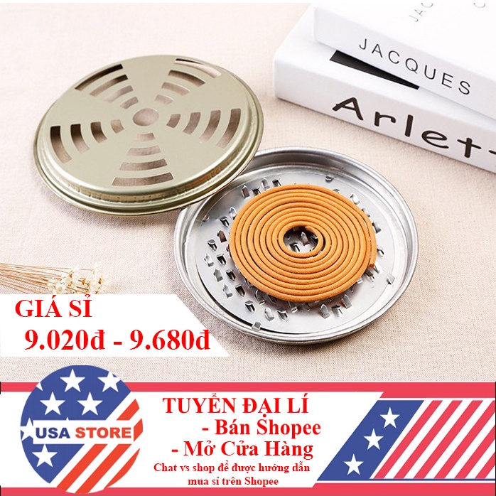 Khay Đốt Hương Nhang Muỗi - Chất Liệu Kim Loại Chống Hỏa Hoạn CDS1025