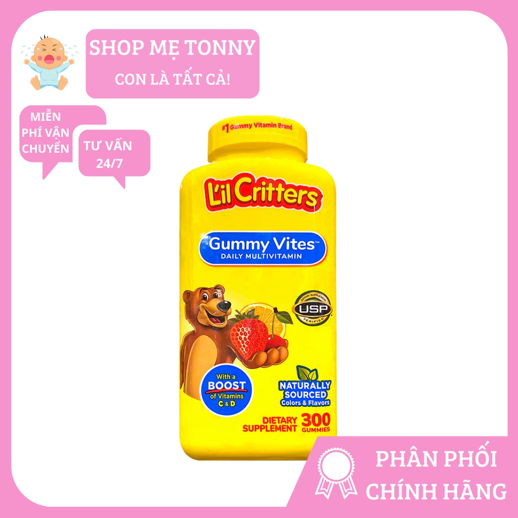 Kẹo dẻo Gummy Vites Mỹ hộp lớn 300v