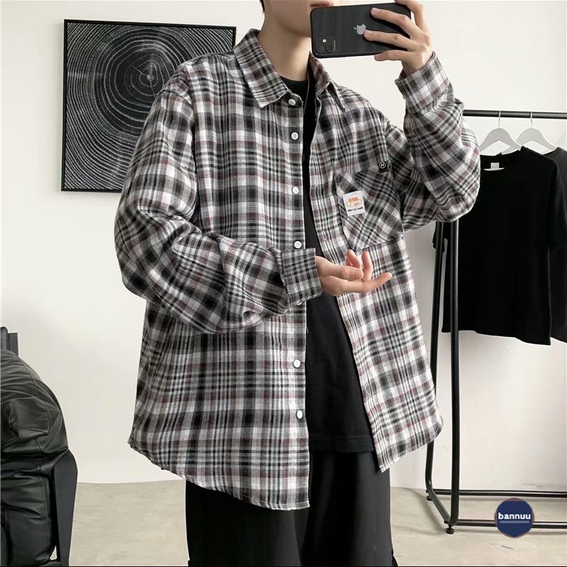 Áo Sơ Mi Nam Ngắn Tay áo sơ mi caro Kẻ Sọc Thời Trang áo sơ mi trắng bông áo sơ mi nữ form rộng chất đũi cao cấp áo đôi nam nữ