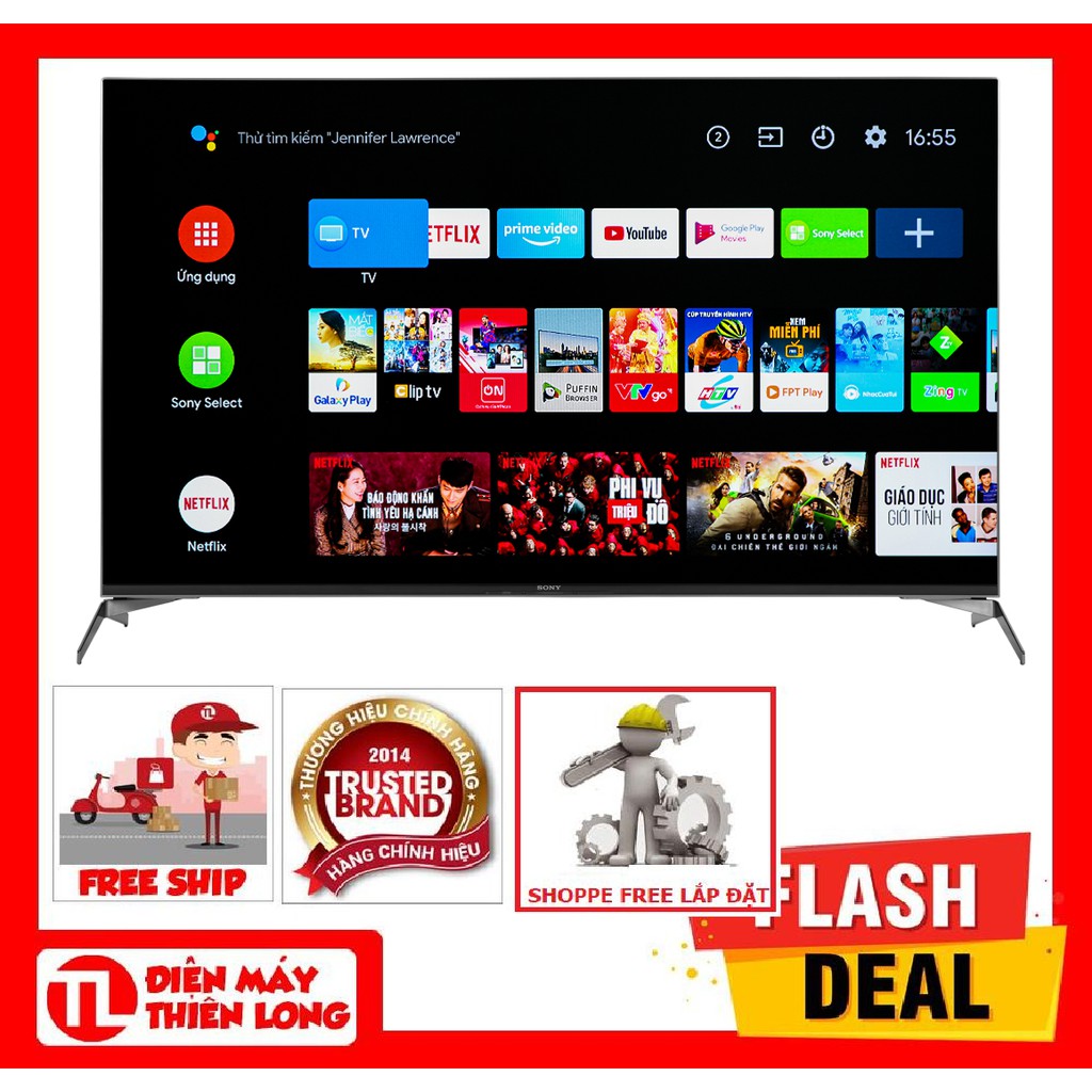 55X9500H - MIỄN PHÍ CÔNG LẮP ĐẶT - Android Tivi Sony 4K 55 inch KD-55X9500H Mới 2020