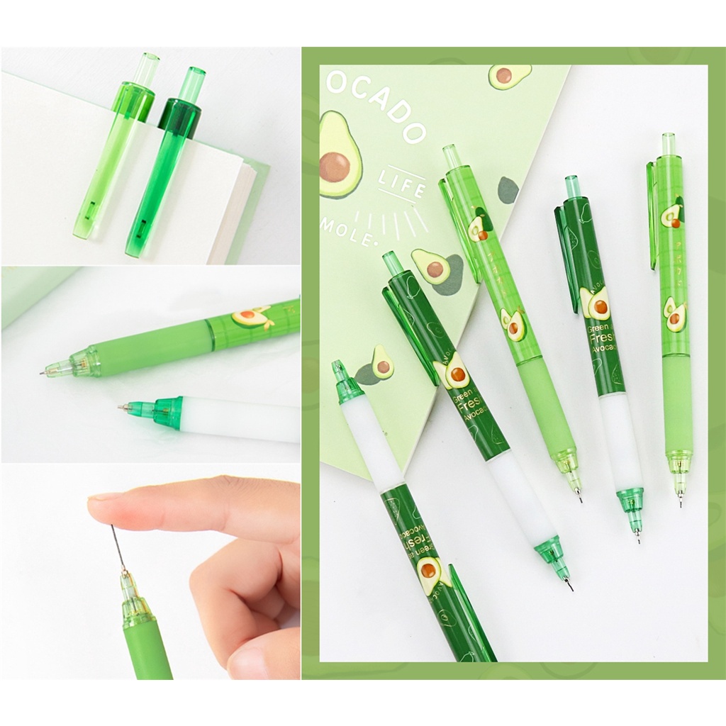 1 bút chì bấm hình quả bơ dễ thương ngòi 0.5mm