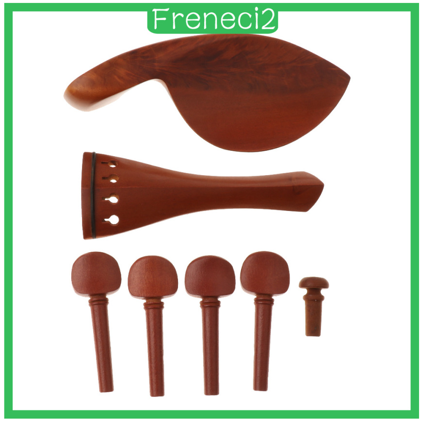 [FRENECI2]Violin Chin Rest Chinrest+Tailpiece+Tuning Peg+Endpin for 4/4 Violin Parts