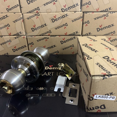 Khóa cửa tay nắm tròn DEMAX LK800 PB