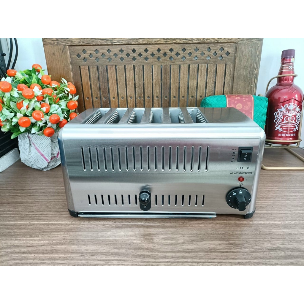 Máy nướng bánh mì Sandwich inox 6 ngăn