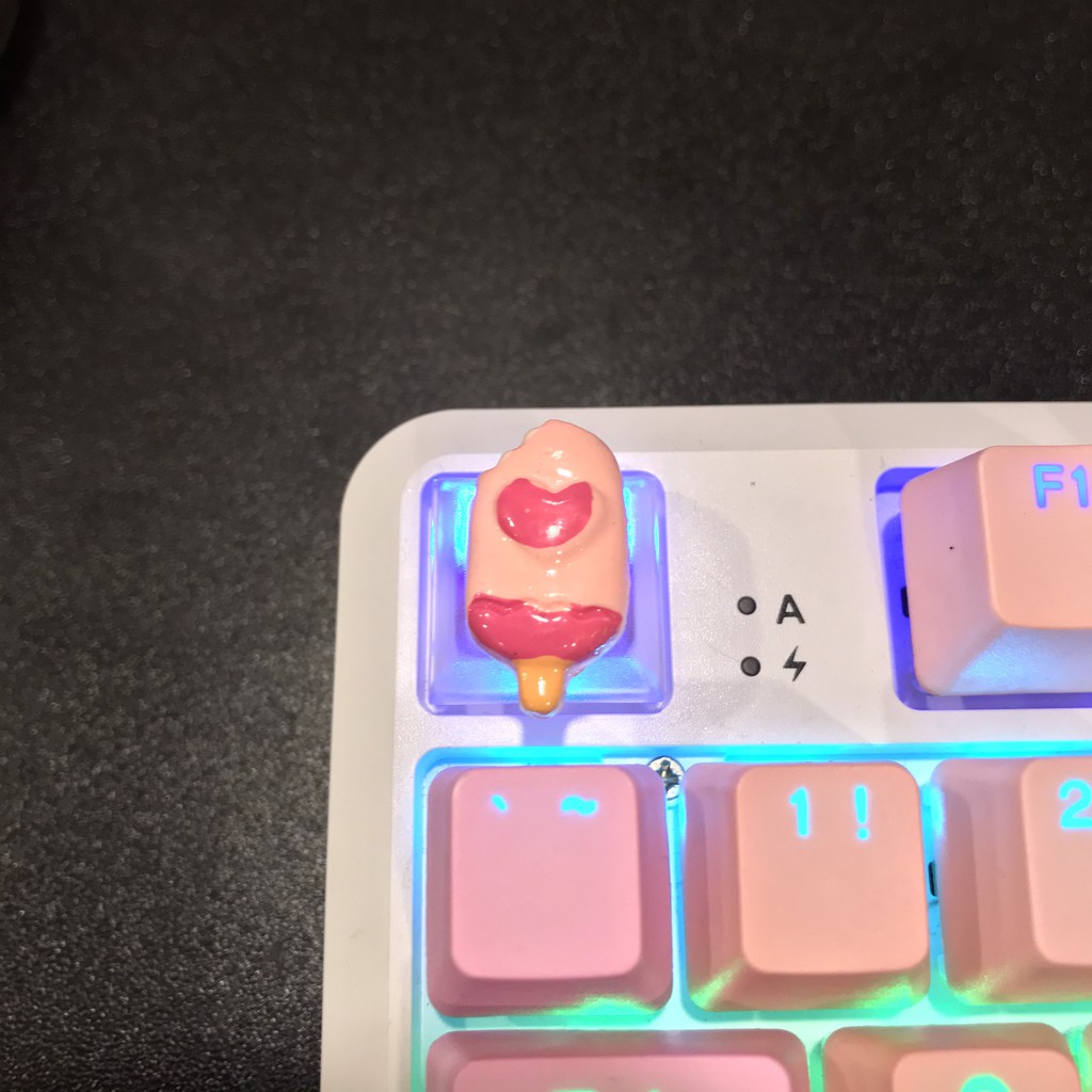 Keycap que kem xuyên led 🍦🍧 keycaps ice cream trang trí bàn phím cơ gaming