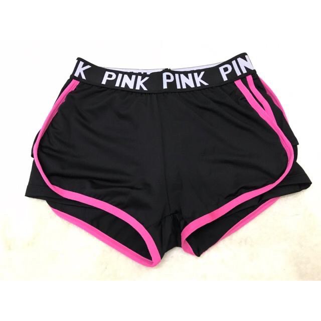 [FREE SHIP] Quần , Quần tập , Quần Short PINK Viền Màu 2 Lớp Tập GYM YOGA