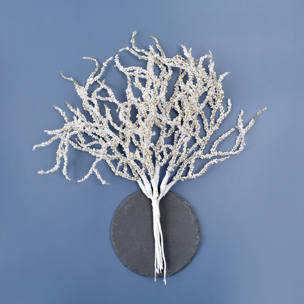 Bộ 6/12 cành thông có tuyết trắng nhân tạo dùng để trang trí đám cưới/tiệc tùng/Giáng Sinh/đồ thủ công tại nhà đa năng