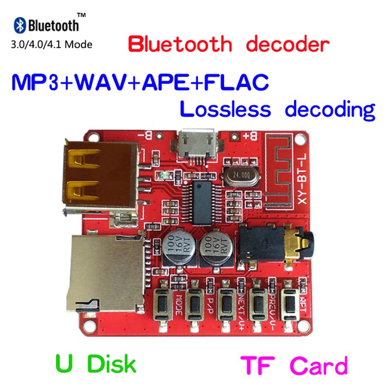 Bảng Mạch Khuếch Đại Âm Thanh Bluetooth 4.1 Mp3 Wav Chuyên Dụng Dành Cho Xe Hơi