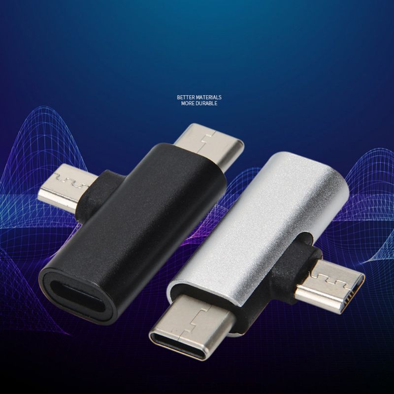 Dây cáp chuyển đổi cổng lightning sang type C + Micro USB cho điện thoại , máy tính bảng