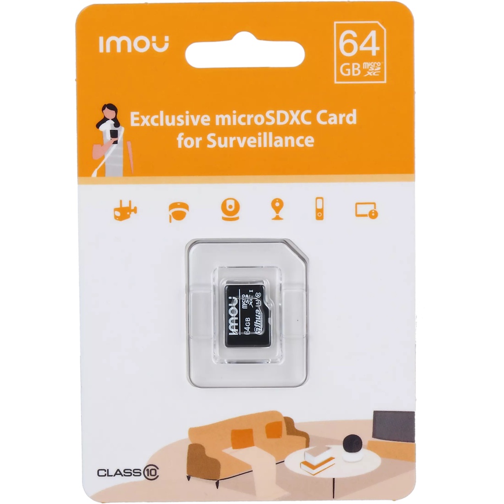 Thẻ nhớ 64GB SD Dahua imou MicroSDXC chuyên dụng cho camera an ninh chính hãng bảo hành 5 năm